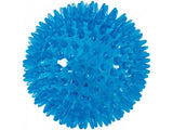 Hračka pes BALL SPIKE TPR POP, 13 cm, s ostny, tyrkysová, Zolux, míček pro psy s masážními výstupky.