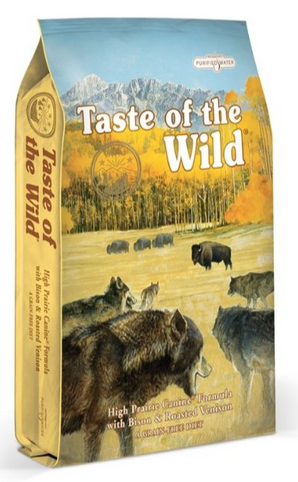 Taste of the Wild High Prairie 5,6kg balení prémiového krmiva pro psy s příchutí divoké zvěře.