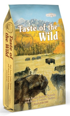 Taste of the Wild High Prairie 18kg - prémiové krmivo pro psy s příchutí divoké zvěře, balení 18 kg.