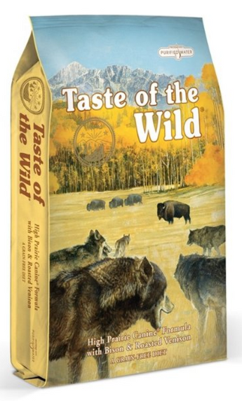 Taste of the Wild High Prairie 18kg - prémiové krmivo pro psy s příchutí divoké zvěře, balení 18 kg.