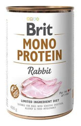 Brit Dog konz Mono Protein Rabbit 400g - králičí konzerva pro psy, hypoalergenní složení.
