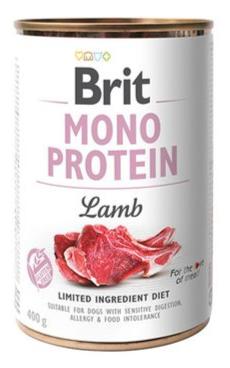 Brit Dog konz Mono Protein Lamb 400g - konzerva s jehněčím pro psy, hypoalergenní složení.