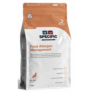 Balíček Specific FDD HY Food Allergy Management 2kg pro správu potravinových alergií u domácích mazlíčků.