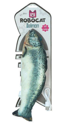 Hračka kočka Robocat Fish losos madnip, USB 30cm