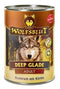 Konzerva Wolfsblut Dog Adult Deep Glade s divočákem a lesními plody, 395 g.