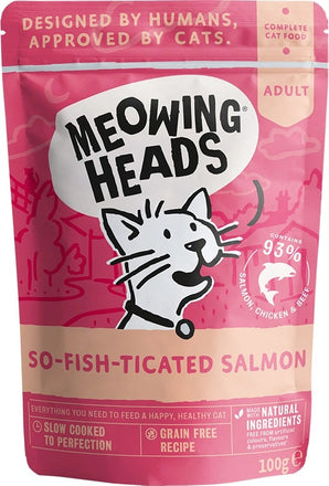 Meowing Heads So fish tiCated Salmon 100 g – Konzerva pro kočky s lososem, balení 100 g.