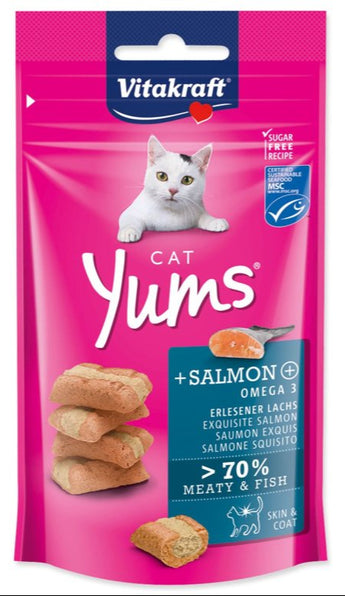 Vitakraft Cat pochoutka, Yums losos, 40 g, pamlsky s lososem pro kočky.