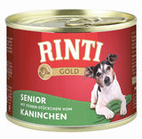 Rinti Dog Gold Senior konzerva králík 185g - Konzerva pro starší psy s králíkem, ideální pro citlivé zažívání.