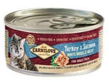 Carnilove White konz Mus Meat Turkey&Salmon Cats 100g – Konzerva pro kočky s krůtím a lososem, balení 100g