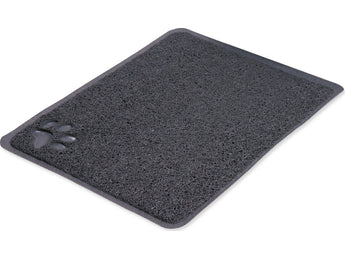 Předložka PVC s tlapkou, šedá k WC 45 x 37cm - Předložka pro WC, chrání podlahu a zajišťuje čistotu při použití kočičí toalety.