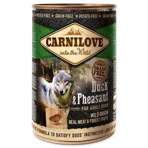 Carnilove Wild konz Meat Duck & Pheasant 400g – Konzerva pro psy s kachnou a bažantem, balení 400g