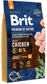 Brit Premium Dog by Nature Adult M 8kg - Kompletní krmivo pro dospělé psy středních plemen, podpora vitality.