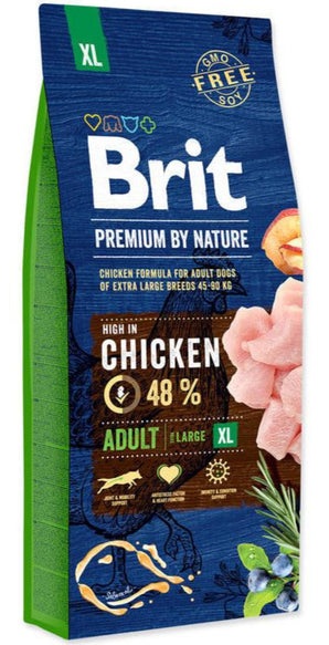 Brit Premium Dog by Nature Adult XL 15kg - Kompletní krmivo pro dospělé psy velkých plemen.
