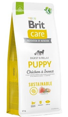 Brit Care Dog Sustainable Puppy 12kg - Ekologické krmivo pro štěňata, podpora růstu a vitality.