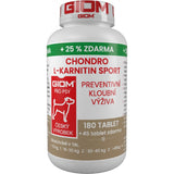 Giom S, Chondro L-karnitin SPORT, 180 tbl + 25 % zdarma, podpora kloubů a svalů psů.