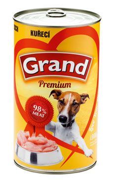 GRAND konz. pes drůbeží 1300g - kompletní konzervované krmivo pro psy s drůbežím masem, které poskytuje vyváženou výživu a podporuje zdraví srsti a pokožky.