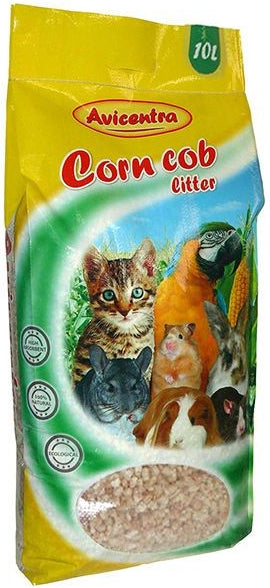 Corn Cob Litter Kukuřičná podestýlka hrubá 10 l – Hrubá kukuřičná podestýlka Corn Cob, balení 10 l.