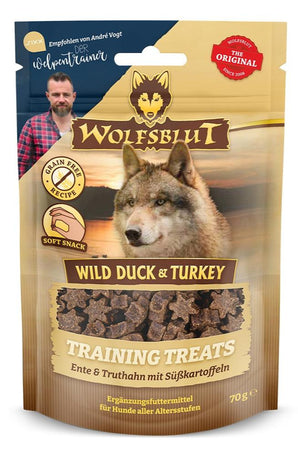 Tréninkové pamlsky Wolfsblut Wild Duck & Turkey pro psy, 70 g.