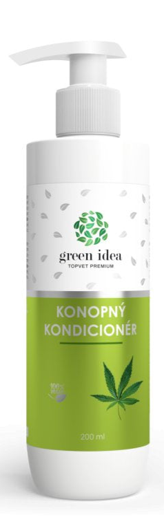 Kondicionér konopný 100% vegan TOPVET 200ml - veganský konopný kondicionér pro psy, objem 200ml.