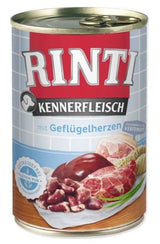 Rinti Dog Kennerfleisch konzerva drůbeží srdíčka 400g - Konzerva s drůbežími srdíčky pro zdraví a energii.
