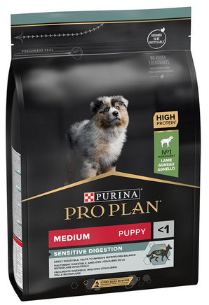 Krmivo pro štěňata středních plemen s citlivým trávením, jehněčí, 3 kg balení