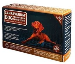 CAPRAVERUM DOG probioticum-prebioticum 30tbl – Tablety pro psy na podporu zdraví střevní mikroflóry, balení 30tbl