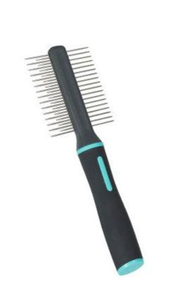 Oboustranný hřeben pro psy, ideální pro důkladné česání srsti.