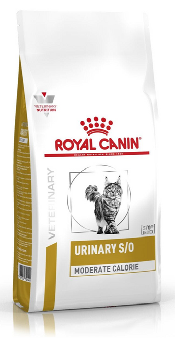 Royal Canin VD Feline Urinary Mod Calor 1,5kg balení kočičího krmiva pro podporu zdraví močových cest.