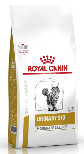 Royal Canin VD Feline Urinary Mod Calor 3,5kg balení kočičího krmiva pro podporu zdraví močových cest.
