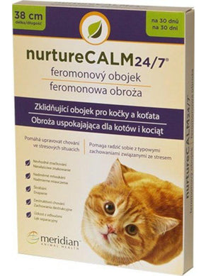 Feromonový obojek nurtureCALM pro kočky, zklidňující obojek proti stresu.