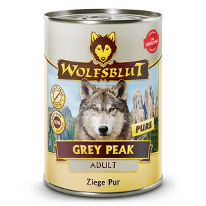Konzerva Wolfsblut Dog Adult Grey Peak s kozím masem a batáty pro dospělé psy, 395 g.