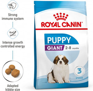 Royal Canin Giant Puppy 15kg – Kompletní krmivo pro štěňata obřích plemen, podpora zdravého růstu a kloubů, balení 15kg.