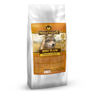 Granule Wolfsblut Dog Adult Light Wide Plain s nízkým obsahem tuku pro dospělé psy, 2 kg.