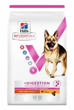 Hill's Can. VE Adult MB Digestion Large Chicken 14kg – krmivo pro psy velkých plemen podporující trávení, příchuť kuře, balení 14 kg.