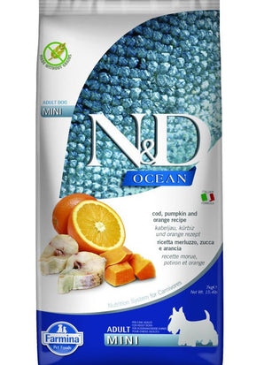 N&D OCEAN DOG Adult Mini Codfish&Pumpkin&Orange 7kg