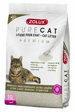 Podestýlka PURECAT mineral Premium 15l – Prémiové minerální stelivo, balení 15 l.