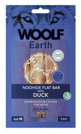 WOOLF pochoutka Earth NOOHIDE M Duck 90g - Kachní pamlsek pro menší psy, bohatý na bílkoviny pro podporu vitality.