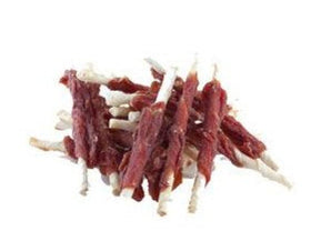 WANT Dog poch. Dry Duck Wrap Rawhide Stick 500g - Velké balení kachních tyčinek pro dlouhou zábavu a čisté zuby.