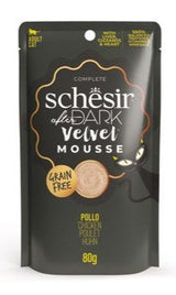 Schesir Cat kapsa After Dark Velvet Mousse kuře 80g - Luxusní mousse kapsa pro kočky s kuřetem, pro gurmánské požitky a zdraví.