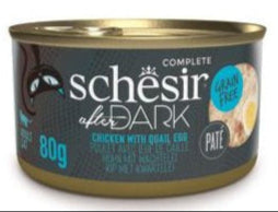 Schesir Cat konz. After Dark Paté kuře/vejce 80g - Paté kapsa pro kočky s kuřetem a vejcem, pro výživné a chutné jídlo.