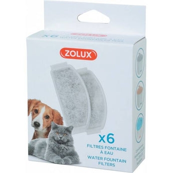 Vodní fontána filtr 6ks Zolux - náhradní filtry pro kočičí fontánu