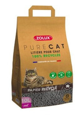 Podestýlka PURECAT recyklovaná papírová 10l – Recyklovaná papírová podestýlka, balení 10 l.