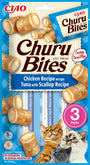 Churu Cat Bites Chicken wraps&Tuna Scallop Purée 3x10g