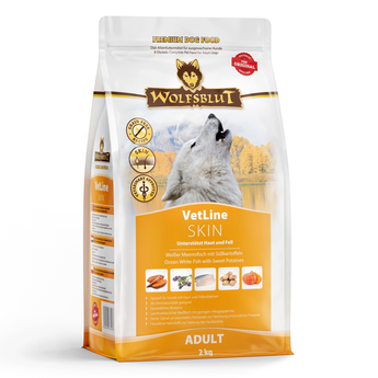Granule Wolfsblut Dog VetLine Skin pro psy s kožními problémy, 2 kg.