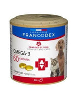 Francodex Omega 3 Capsules, pro psy a kočky, 60 tbl., podpora zdraví srsti a kůže.