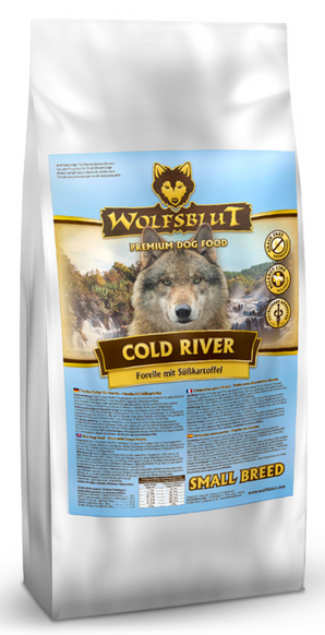 Granule Wolfsblut Dog Small Breed Cold River s rybím masem pro malé psy, 7,5 kg.