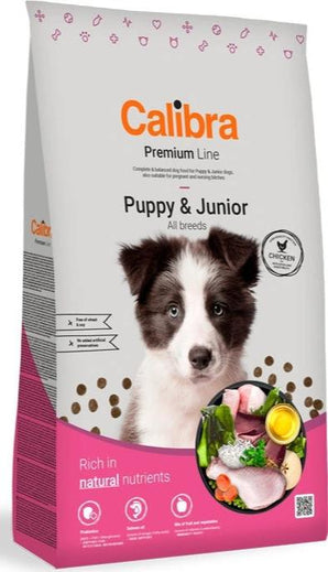 Calibra Dog Premium Line Puppy&Junior 100 g, kompletní krmivo pro štěňata a mladé psy.