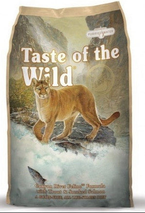 Taste of the Wild Canyon River Fel 2 kg – Granule pro kočky s pstruhem a uzeným lososem, balení 2 kg.