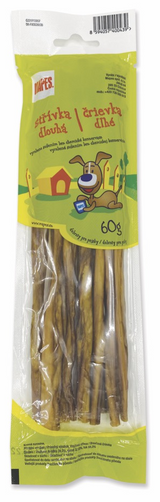 Pochoutka sušená MAPES střívka špagety 60g - Sušené střívka ve formě špaget pro psy, ideální pro zuby a trávení.