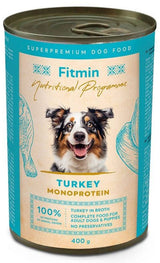 Konzerva Fitmin dog NP s krůtím masem pro psy, 400 g.